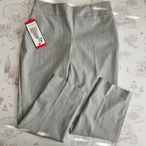 NWT!!! Hilary Radley Women's Mid Rise Slim Leg Pants Heather Gray Size M